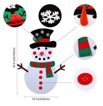 DIY Felt Christmas Snowman Toy 🎄🎅🏽🧤✨